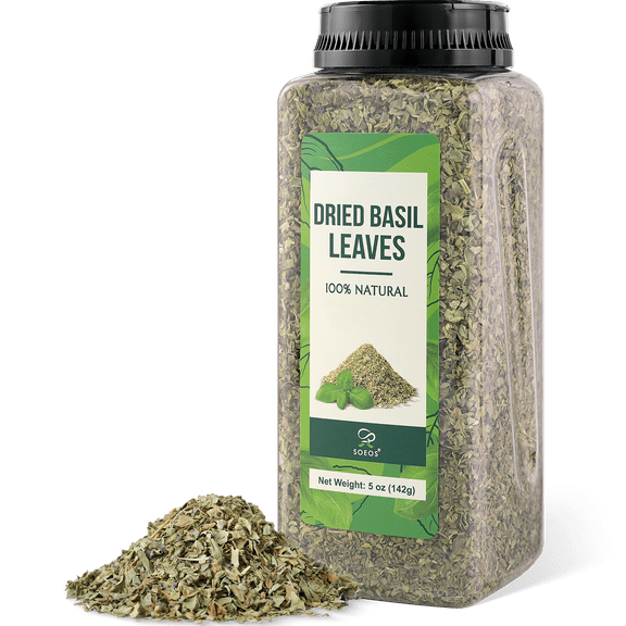 Soeos Dried Basil Leaves, 142g, 5oz