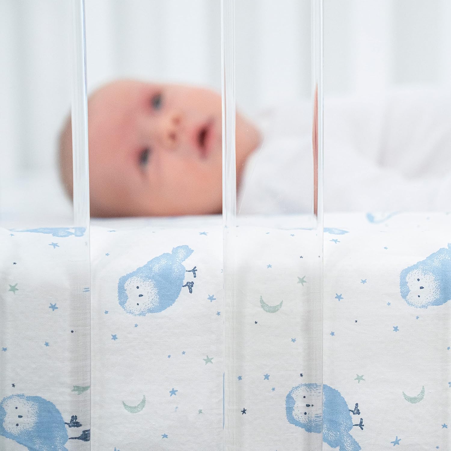aden + anais Essentials, Cotton Poplin Crib Sheets , Time to Dream, Boys, Infants, 2-pack