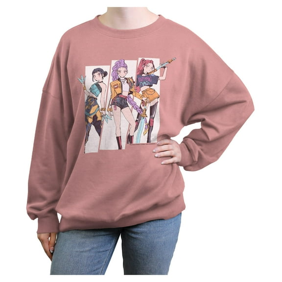 Juniors KPop Demon Hunters Huntrix Idols Manhwa Style Sweatshirt