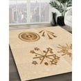 thumbnail image 3 of Ahgly Company Machine Washable Indoor Round Transitional Brown Sand Brown Area Rugs, 6' Round, 3 of 7