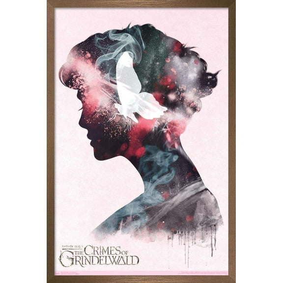 Fantastic Beasts: Crimes Of Grindelwald - Queenie Illustration Wall Poster, 14.725" x 22.375", Framed