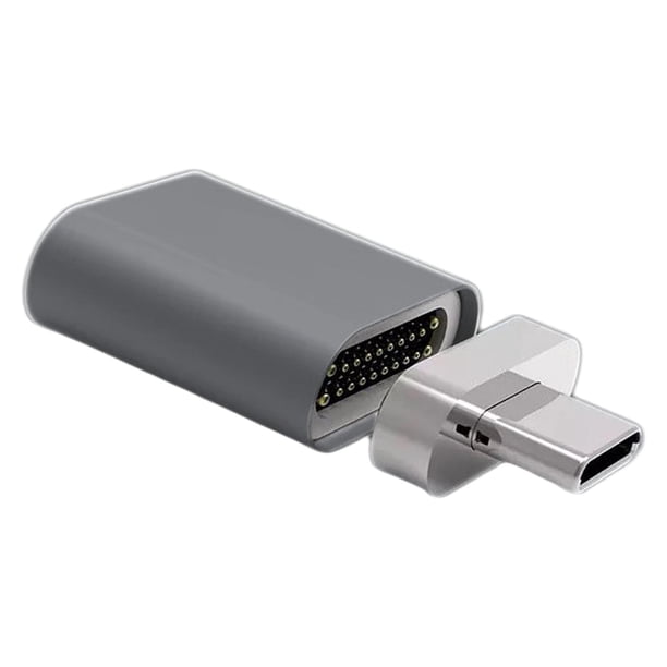 Adaptador C, transferencia de datos de 10 Gbps, vídeo 4K a 60 Hz, conector pro/Air, otros dispositivos Gris Recto