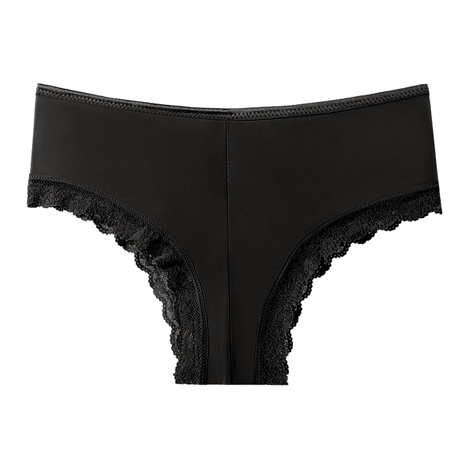 GWAABD Women Blacck Underwear Custom High Waist Underwear Tangas No ...