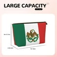 thumbnail image 3 of Mexican Flag Small Purse Organizer Zipper Cosmetic Handbag Tote Pouch For Women, 3 of 7