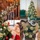 thumbnail image 5 of Flores artificiales de Navidad con purpurina, decoración para árbol de Navidad, adornos para Año Nuevo, flores falsas de Navidad, 5 of 5