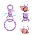 thumbnail image 4 of Giratorio Cierres Cordón Seguridad Gancho con Encuadernación Anillos, 44mm Colorido Langosta Pinza Cierre para Llaves Organización, Bricolaje Artesanías, Púrpura, 4uds, 4 of 7