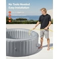 thumbnail image 6 of VEVOR Inflatable Hot Tub, 2 to 4 Person Capacity, 70.9 x 26 in Round Portable Outdoor Spa, with 110 Soothing Jets, Filter, Cover and Mat, Multi-function Control Panel, PVC Outdoor Hot Tub, Grey, 6 of 9