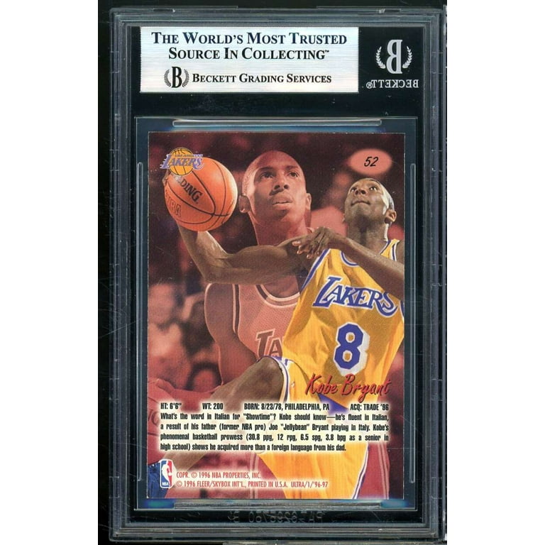 Kobe Bryant Rookie Card 1996-97 Ultra #52 BGS 9 (9 9 8.5 9 