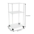 thumbnail image 3 of Clear Acrylic Printer Stand with 3 Tiers & Universal Wheels Modern, Space-Saving Storage for Office, Kitchen, or Living Room Easy To Assemble, Multifunctional Stand, 3 of 14