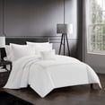 thumbnail image 5 of Nilla 4 Piece Cotton Comforter Set Solid White With Embroidered Border, 5 of 8