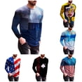 thumbnail image 2 of Yoodem Mens Shirts Men's T-shirts Men Top Printed Sport Casual Shirt Shirts for Men Blue XXL, 2 of 4
