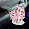 thumbnail image 7 of POLERO Waterproof Tissue Box Cover Square with Pink Butterfly, Leather Tissue Box Holders ,Facial Paper Organizer Dispenser for Bathroom, Car, Office, 5.1"X5.1"X5.5", 7 of 7