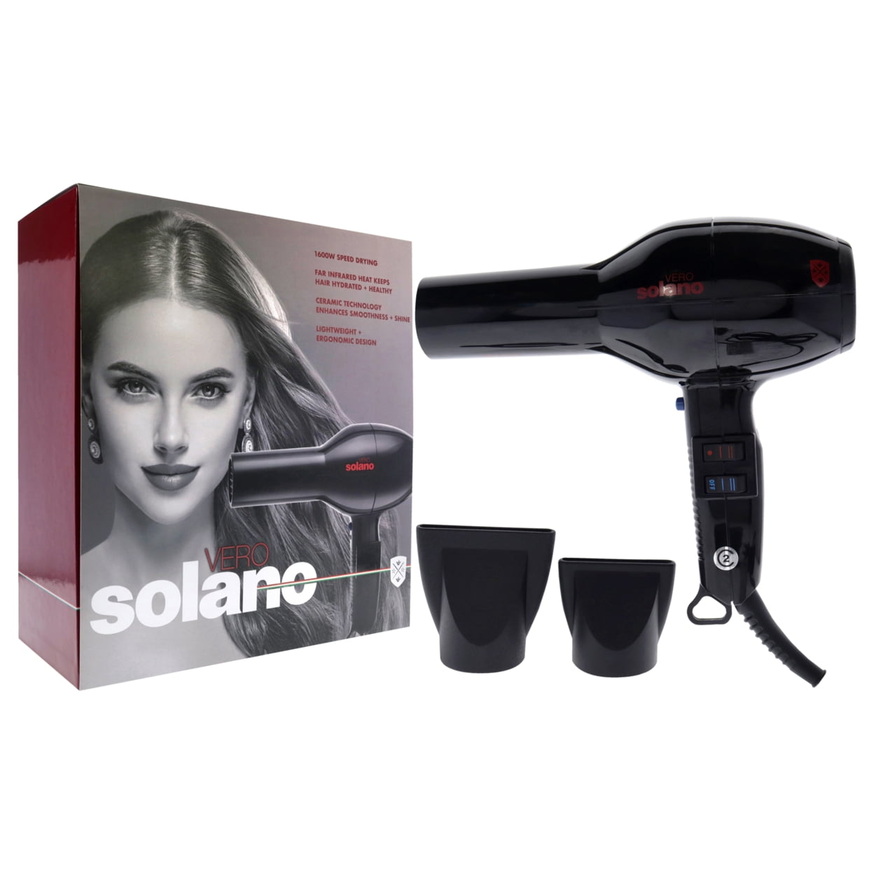 Solano Vero Rosso Professional Blow Dryer - Black