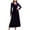 Purple, variant on BVOFAR Women's V Neck Maxi Dress Elegant Velvet Dresses Solid Color Long Sleeve Dress Cocktail Party Long Dress High Waist Formal Dresses