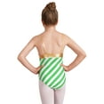 thumbnail image 2 of JanJean Kids Girls Christmas Dance Costumes Candy Cane Striped Ballet Leotard Gymnastics Performance Green 14, 2 of 7