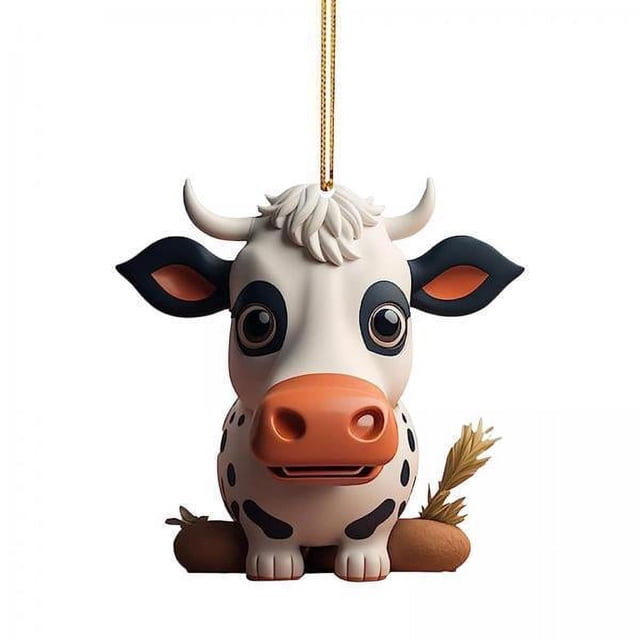 6x Decoraciones para árboles de Navidad Decoración Colgante de Navidad Accesorios de Fotos de Granja Colgantes de Automóviles para 6 piezas
