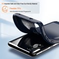 thumbnail image 2 of FYBTO for FYBTO for Moto G Pure Case, Moto G Pure Case with Tempered Glass Screen Protector, Shock-Absorption Brushed Flexible Soft Carbon Fiber Protective Cover for FYBTO for G Pure (LS-Navy), 2 of 7