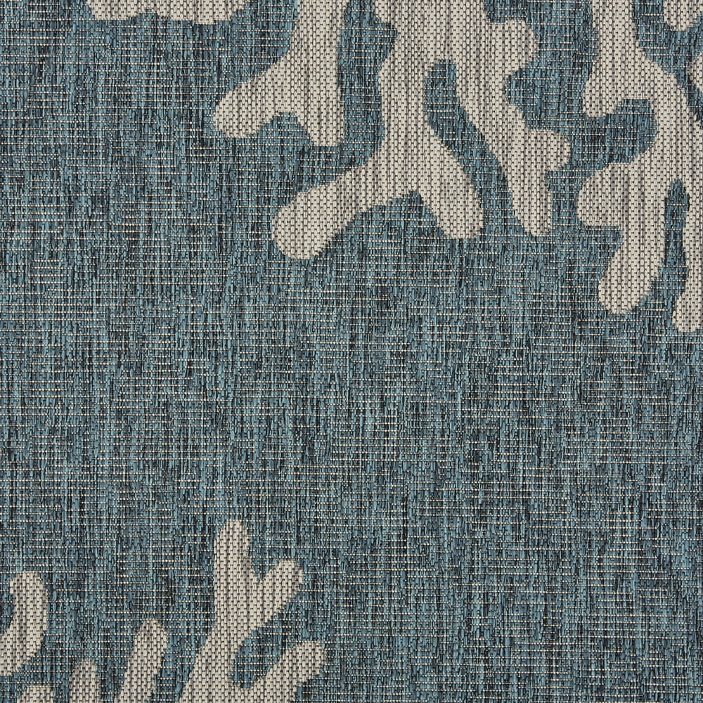 Ox Bay Carmindy Coastal Coral Reef Indoor / Outdoor Area Rug, Blue/Gray, 5' x 7'