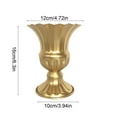 thumbnail image 3 of Puntoco Metal Urn Planter Grecian Vase Flower Arrangement Pot for Wedding Table Centerpiece Metal Urn Pot 6.3 Inch Tall, 3 of 6