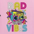 thumbnail image 2 of Rad 90's Vibes Vintage Womens Graphic T-Shirt, Light Pink, Small, 2 of 5