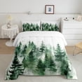thumbnail image 2 of Manfei Teens Smoky Jungle 3 Pieces Queen Comforter Set,Green White Ultra Soft Bedding Sets,Botanical Plants Bedding Comforter Set Breathable,Microfiber Bedroom Decor,Reversible, 2 of 8