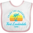 thumbnail image 3 of Inktastic Summer Enjoy the Sunshine Fort Lauderdale Florida in Blue Boys or Girls Baby Bib, 3 of 4
