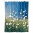 thumbnail image 3 of Shower Curtain Bathroom Set Watercolor Wildflower Flower Leaves Waterproof Fabric Shower Curtains with Grommets&Hooks, Oil Painting Art Privacy Bath Curtain for Bathtub 60x72in, 3 of 3