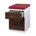 thumbnail image 4 of Hirsh 20" Deep Mobile Pedestal File Cabinet 2 Drawer Box-File with Laminate Drawer Fronts & Seat Cushion, White/Heat Wave/Walnut, 4 of 7