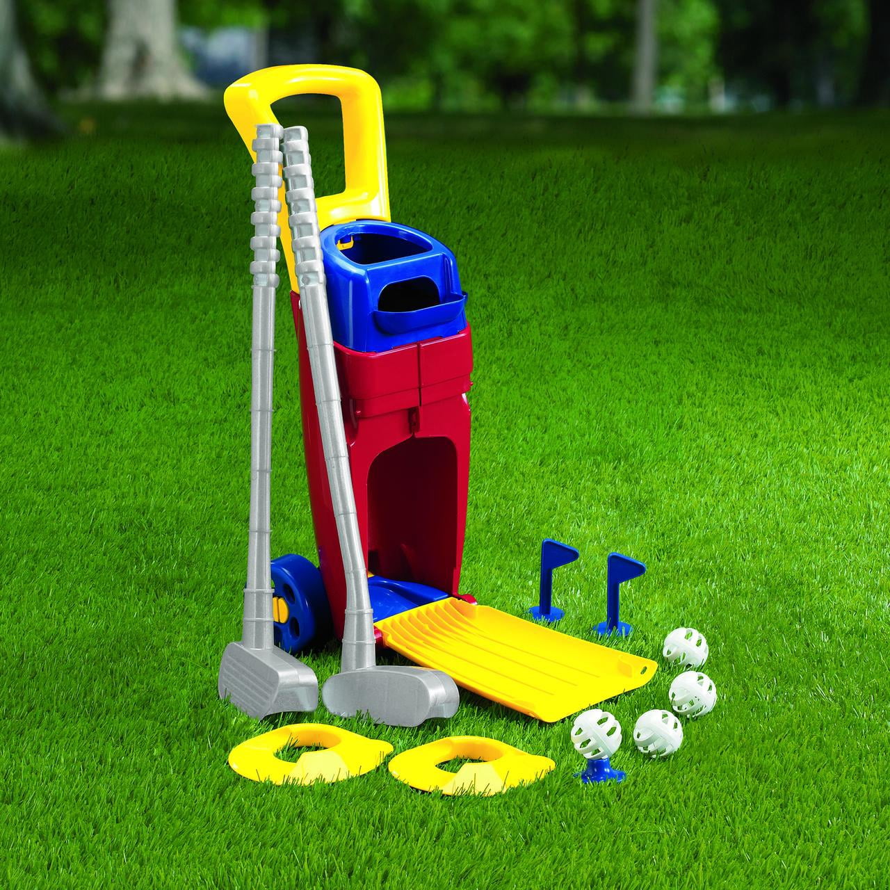 American Plastic Toys Kids Junior Pro Golf Set with 11 Accessories, Blue