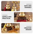 thumbnail image 3 of Luck Gourd Statue Brass Hu Lu Decoration for Office Decor Golden Brass Craft with Cnc Machining 1Pack, 3 of 4