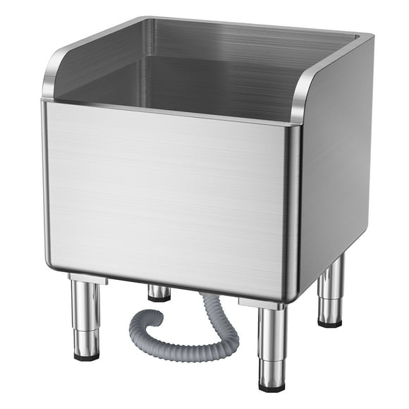 Slop Sink, Floor Mop Sink, Commercial Floor Mop Sink, Stainless Steel Mop Service Basin, Laundry Mop Sink for Kitchen (45x41x55cm)-Stainless Steel