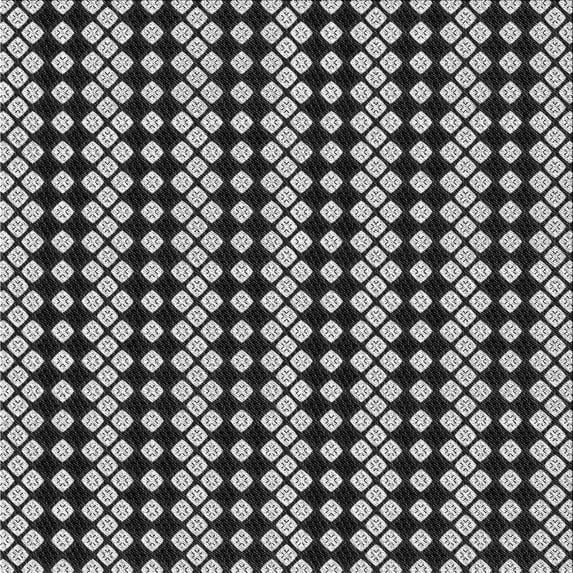 Ahgly Company Indoor Square Patterned Midnight Gray Area Rugs, 7' Square