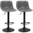 thumbnail image 1 of HOMCOM Adjustable Bar Stools Set of 2, Swivel Counter Height Bar Stools, 1 of 10