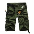 thumbnail image 2 of DDAPJ pyju Cargo Shorts for Men 2025 Summer Casual Bermuda Shorts Relaxed Fit Outdoor Work Shorts Lightweight Fishing Hiking Shorts with Multi Pockets Army Green M, 2 of 3