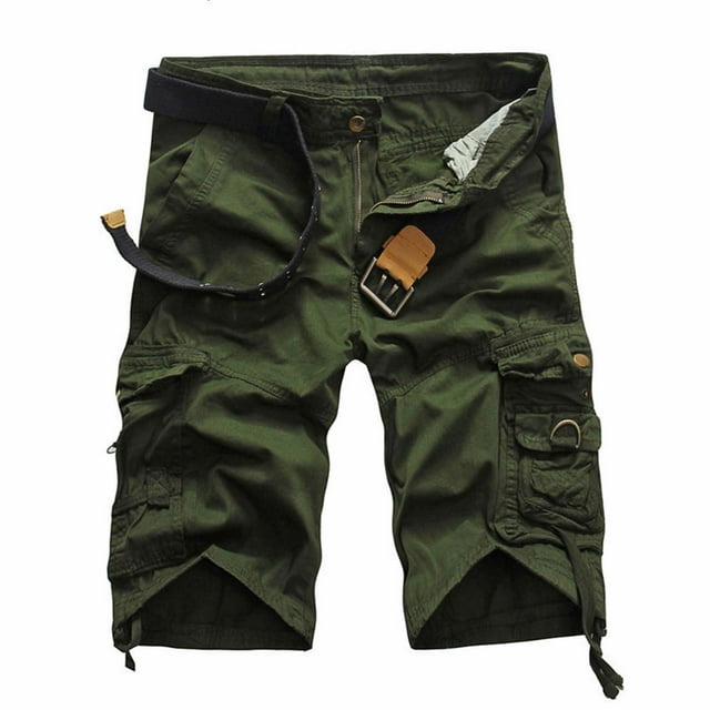 pstuiky Abreviatura para hombres, Pantalones cortos cargo para hombre, multibolsillos, holgados, para playa y verano Pantalones cortos de entrenamiento