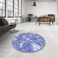 thumbnail image 4 of Ahgly Company Machine Washable Indoor Rectangle Transitional Blue Angel Blue Area Rugs, 3' x 5', 4 of 7