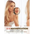 thumbnail image 3 of 10X Magnifying Makeup Mirror, Black Bathroom Mirror With 2 Suction Cups, Portable Makeup Mirror for Facial Makeup Cosmetic Shaving Home Makeup Travel Essential(Diameter 3.5 inches), 3 of 8