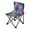 Pink and Teal Tie-dye, variant on 600D Oxford Camping Chair Portable Foldable Chair Supports 220 lbs for Picnic, Fishing, Backpacking Pink Abstract Floral Patterns