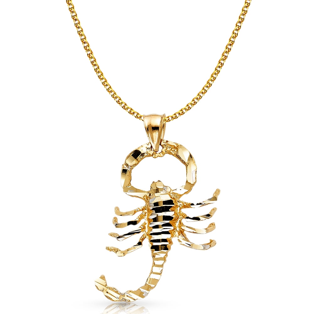 Ioka-14K Yellow Gold Scorpion Charm 