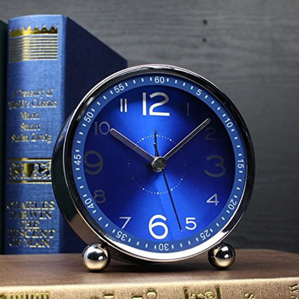 4inch Table Clock Ultraquiet Metal Small Alarm Malaysia Ubuy