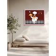 thumbnail image 5 of Fat Chef Wall Art for Living Room,Canvas Picture Wall Decor for Bathroom Bedroom,Red Gourmet Kitchen Red Black Buffalo Plaid Painting Artwork for Office Kitchen Hallway Dining Room Home Decor 24"x32", 5 of 8