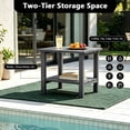 thumbnail image 4 of OTSUN Adirondack Outdoor Side Table, 16" HDPE Patio Side Table with Shelf, Weather Resistant Easy Maintenance for Backyard Pool Porch Garden & Lawn, 4 of 12