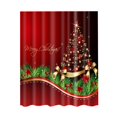 thumbnail image 1 of Cortina de ducha de baño moderna Sunnimix 180 cm x 180 cm diseño navideño Árbol de navidad Cortina de la ducha, 1 of 4