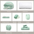 thumbnail image 2 of Virtu College Dorm Room Essentials Complete Set, Twin XL Comforter Set, Dorm Bedding, Twin Xl Bed In a Bag Comforter Set with All Dorm Accessories and Bedding, Sage Green, 2 of 8