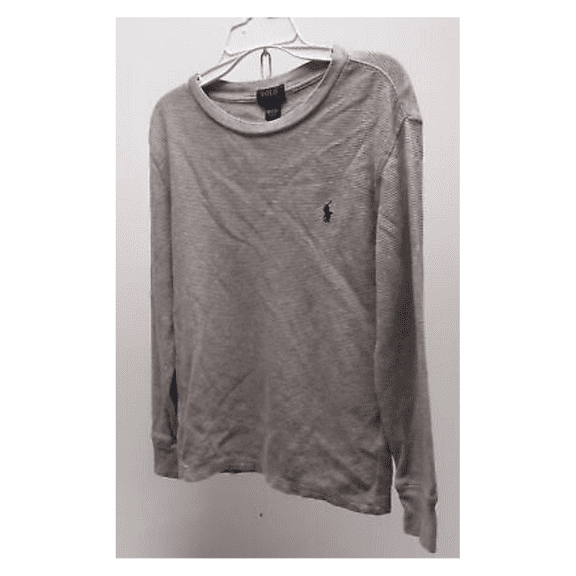 Polo Ralph Lauren Boys' Cotton Sweater,Long Sleeve, Gray, M