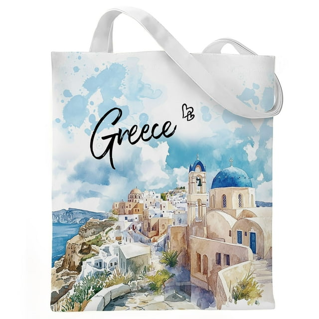 Bolsa VeloKomo Greece Watercolor Algodón 35x40 cm