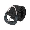 thumbnail image 1 of Cinturones anchos de tejido elástico INSPIRE CHIC para mujeres, cinturón elástico con hebilla triangular de ratán de paja para vestido 41.3x1.9" (LxA) Negro, 1 of 6