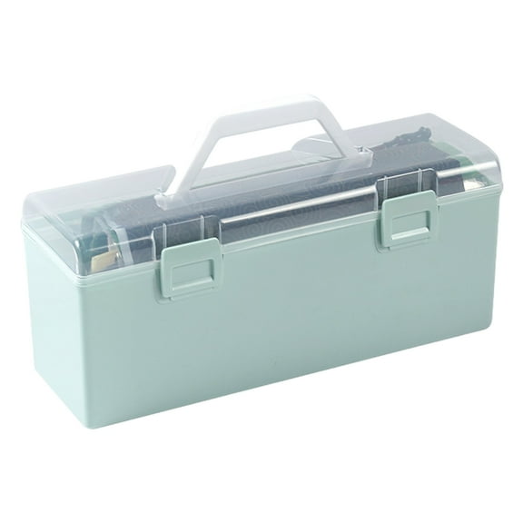 Plastic Paint Brush Holders with Handle Long Paint Brushes Container Calligraphy Brush Storage Box Drawing Tool