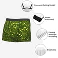 thumbnail image 3 of Gukieu Green Glitter Sparkle Print Men's Boxer Briefs, High Elastic Moisture Wicking Boxer Briefs Underwear-Medium, 3 of 5