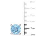 thumbnail image 2 of Everly Women's 4 3/4ct TGW Sky Blue Topaz & Diamond Accent 10k White Gold Stud Earrings, 2 of 8
